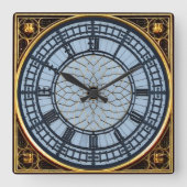 Big Ben Wall Clock Vierkante Klok (Voorkant)