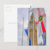 "Big Ben" Westminster, Briefkaart in Londen, Veren (Voorkant / Achterkant)