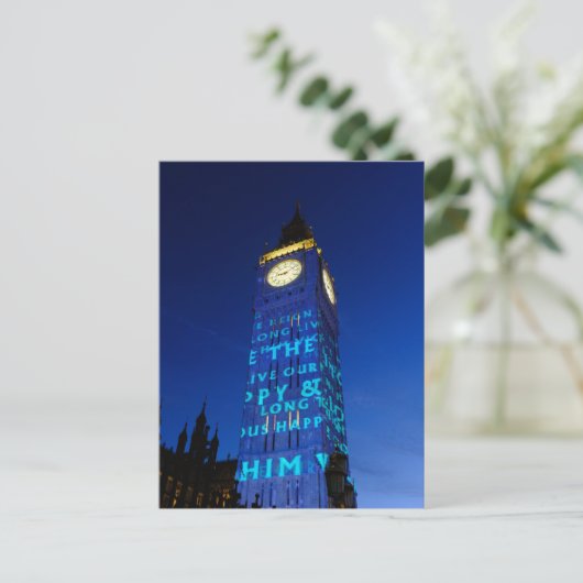 "Big Ben" Westminster, Briefkaart in Londen, Veren (Staand voorkant)