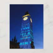"Big Ben" Westminster, Briefkaart in Londen, Veren (Voorkant)