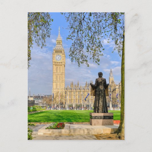 "Big Ben" Westminster, Briefkaart in Londen, Veren (Voorkant)