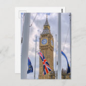 "Big Ben" Westminster, Briefkaart in Londen, Veren (Voorkant / Achterkant)