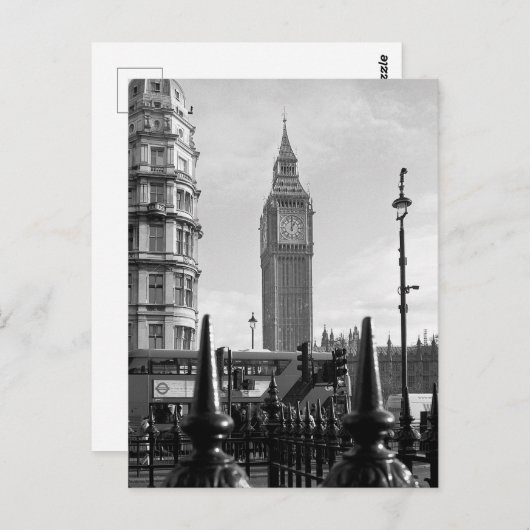 "Big Ben" Westminster, Briefkaart in Londen, Veren (Voorkant / Achterkant)