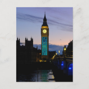 "Big Ben" Westminster, Briefkaart in Londen, Veren
