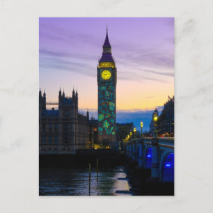 "Big Ben" Westminster, Briefkaart in Londen, Veren