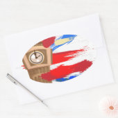 Big Ben Westminster Clock Tower Ovale Sticker (Envelop)