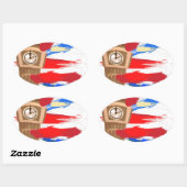 Big Ben Westminster Clock Tower Ovale Sticker (Vel)