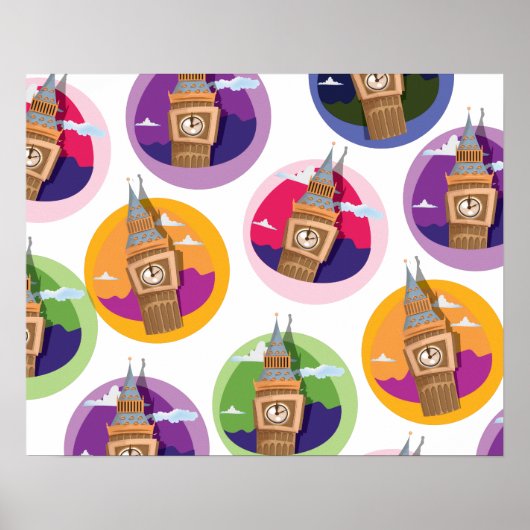 Big Ben Westminster Clock Tower Poster (Voorkant)