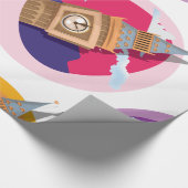 Big Ben Westminster klokkentorenpatroon Cadeaupapier (Hoek)