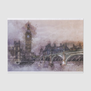 Big Ben, Westminster Palace, Londen Engeland Tissuepapier