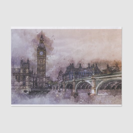 Big Ben, Westminster Palace, Londen Engeland Tissuepapier (Voorkant)