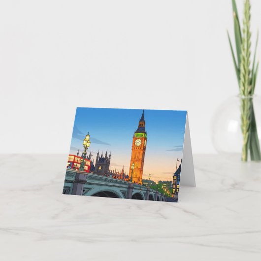 Big Ben Westminster uitzicht wenskaart Kaart (Voorkant)