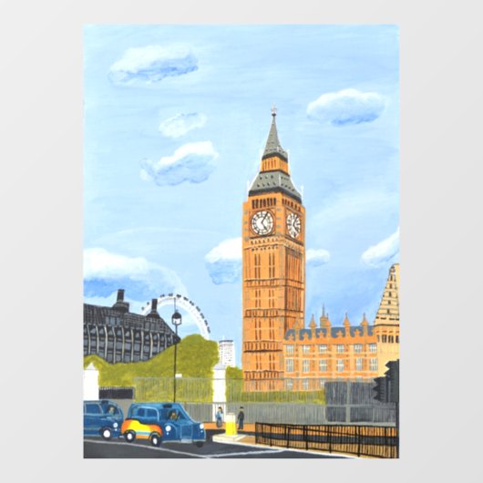 Big Ben window Cling Raamsticker (Vel)