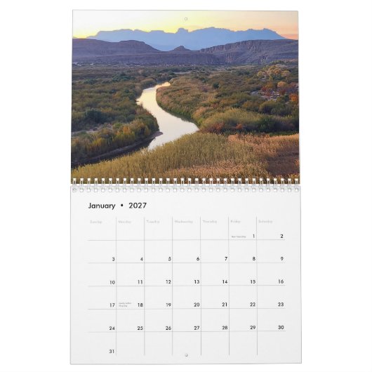 Big Bend 2026 Agenda Kalender (Jan 2027)
