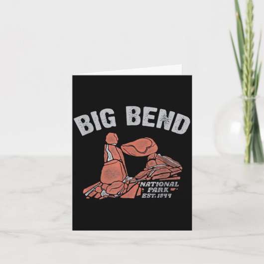 Big bend nationaal park balanced rock vintage kaart (Voorkant)