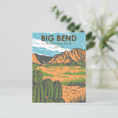 Big Bend Nationaal Park Chihuahuan Desert Vintage Briefkaart (Staand voorkant)