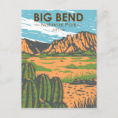 Big Bend Nationaal Park Chihuahuan Desert Vintage Briefkaart (Voorkant)