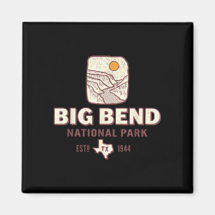 Big bend nationaal park texas reis retro magneet