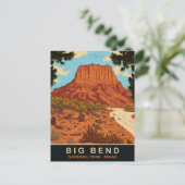 Big Bend, Nationaal Park, Texas, Reizen Briefkaart (Staand voorkant)