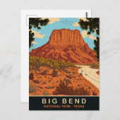 Big Bend, Nationaal Park, Texas, Reizen Briefkaart (Voorkant / Achterkant)