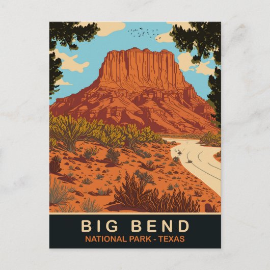 Big Bend, Nationaal Park, Texas, Reizen Briefkaart (Voorkant)