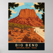 Big Bend, Nationaal Park, Texas, Reizen Poster (Voorkant)