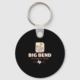 Big bend nationaal park texas reizen retro sleutelhanger