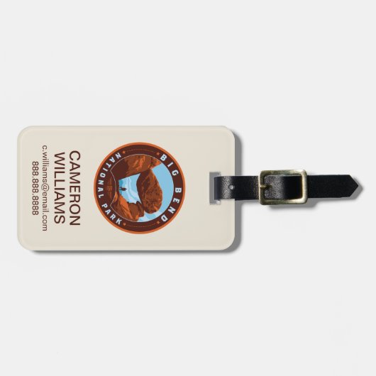 Big Bend National Park Bagagelabel (Voorkant horizontaal)