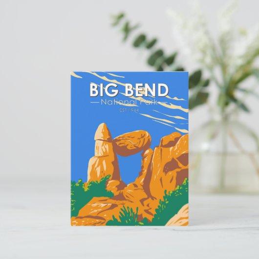 Big Bend National Park Balanced Rock  Briefkaart (Staand voorkant)