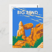 Big Bend National Park Balanced Rock  Briefkaart (Voorkant / Achterkant)