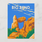 Big Bend National Park Balanced Rock  Briefkaart (Voorkant)