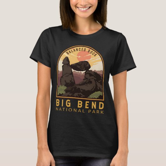 Big Bend National Park Balanced Rock Emble T-shirt (Voorkant)