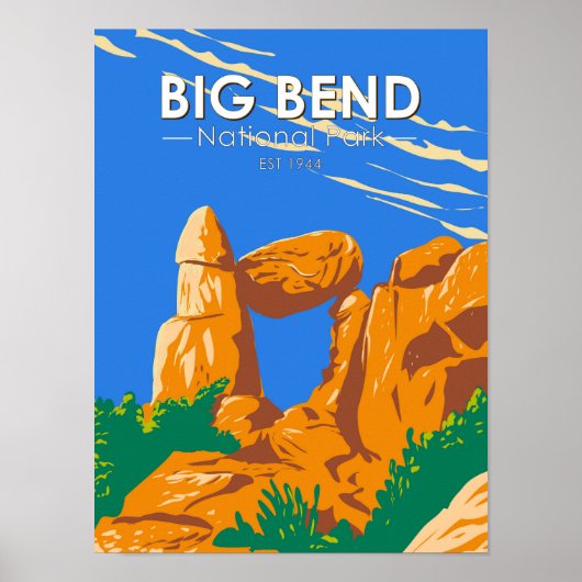 Big Bend National Park Balanced Rock Poster (Voorkant)