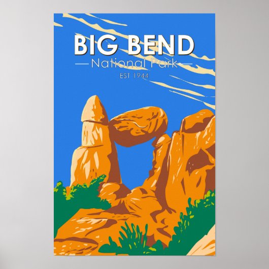 Big Bend National Park Balanced Rock Poster (Voorkant)