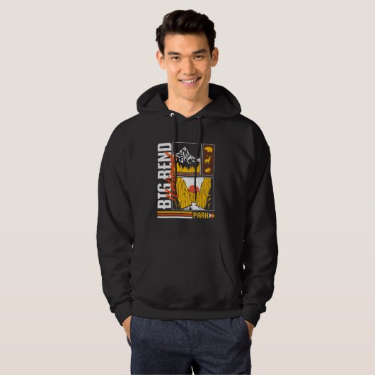 Big Bend National Park Chisos Mountain Texas Hikin Hoodie (Voorkant volledig)