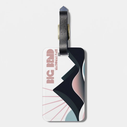 Big Bend National Park Gekleurde heuvels Bagagelabel (Achterkant verticaal)