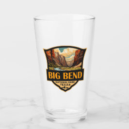 Big Bend National Park Illustratie Retro Badge Glas
