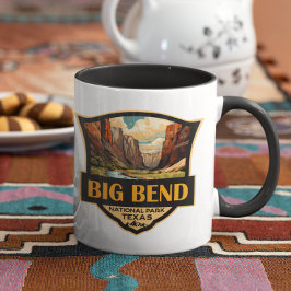Big Bend National Park Illustratie Retro Badge Mok