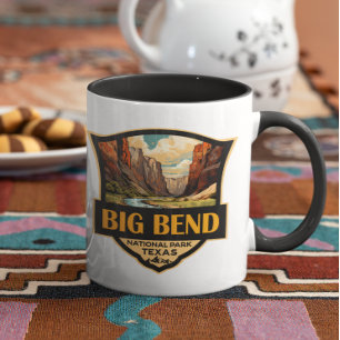 Big Bend National Park Illustratie Retro Badge Mok