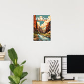 Big Bend National Park Illustratie Retro Poster (Thuiskantoor)