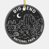 Big Bend National Park Monoline Keramisch Ornament (Voorkant)