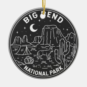 Big Bend National Park Monoline Keramisch Ornament