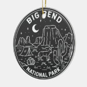 Big Bend National Park Monoline Keramisch Ornament (Links)