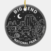 Big Bend National Park Monoline Keramisch Ornament (Achterkant)