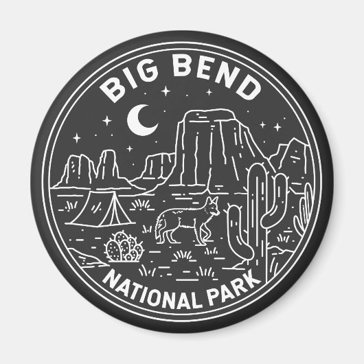 Big Bend National Park Monoline Magneet (Voorkant)