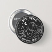 Big Bend National Park Monoline Ronde Button 5,7 Cm (Voorkant /achterkant)