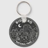 Big Bend National Park Monoline Sleutelhanger (Voorkant)