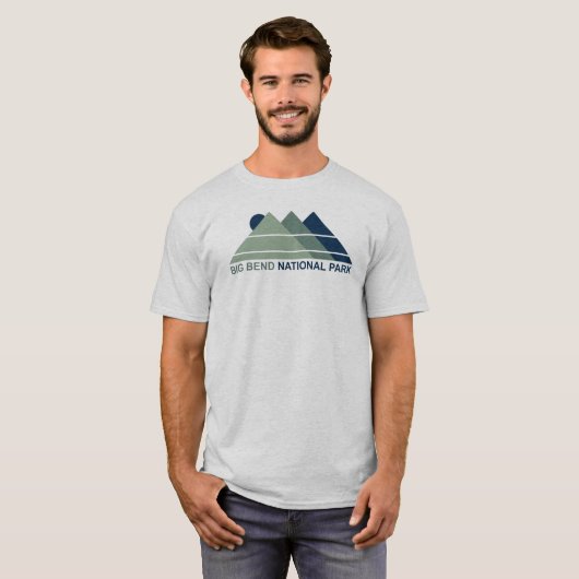 Big Bend National Park Mountain Sun T-shirt (Voorkant volledig)