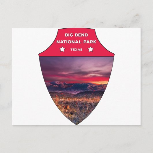 Big Bend National Park Mountain Sunset Texas Briefkaart (Voorkant)