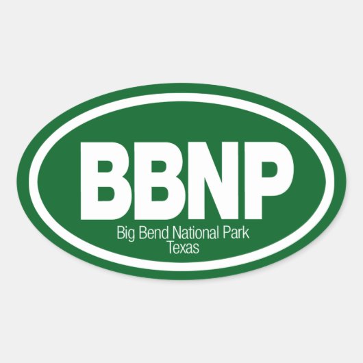Big Bend National Park Ovale Sticker (Voorkant)